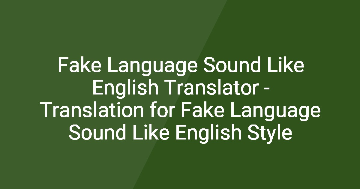 FAKE LANGUAGE NAME visual data 8